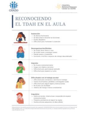 Reconociendo el TDAH en el Aula Reconociendo el TDAH en el Aula
