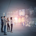 Group of people and information communication technology concept.