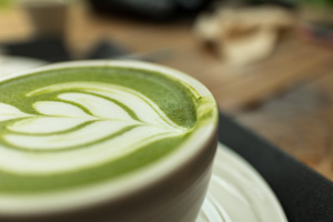 matcha latte art, green tea latte art