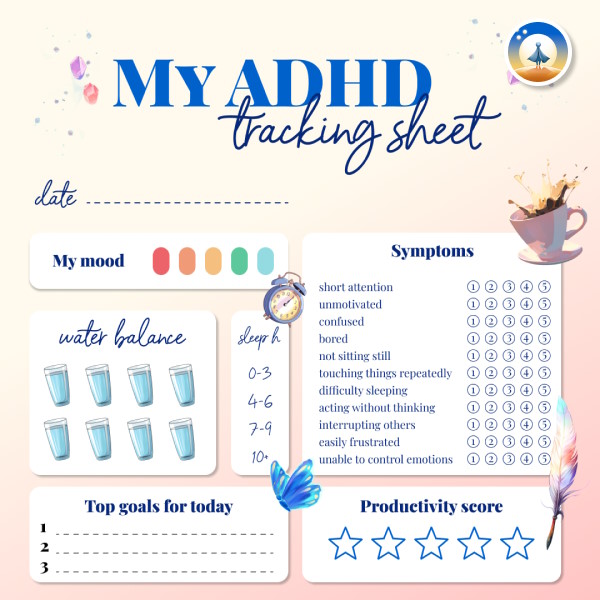 My ADHD tracking sheet